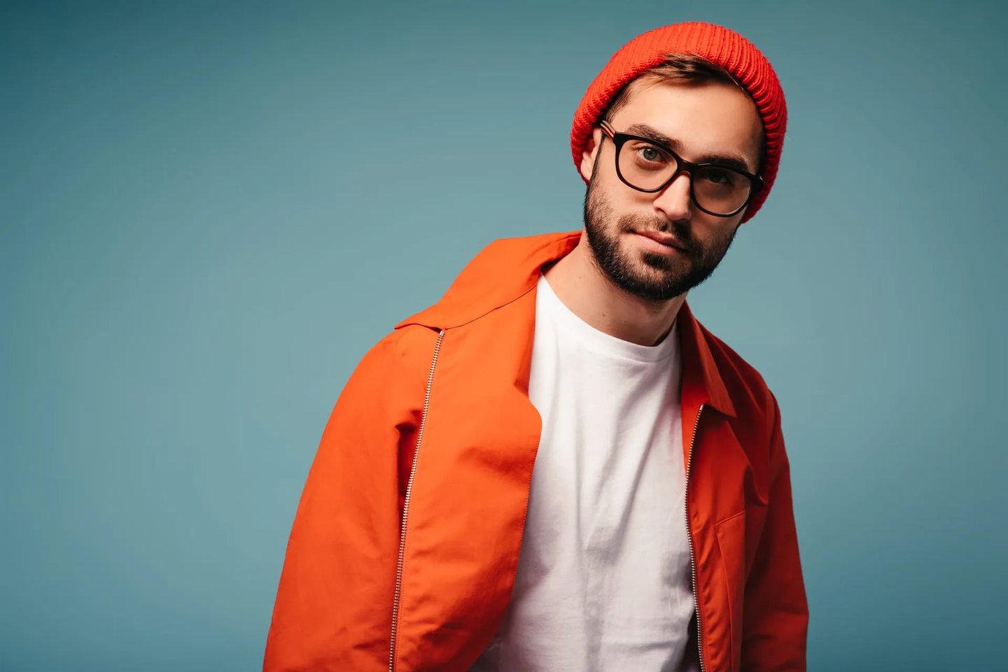beautiful man in glasses
